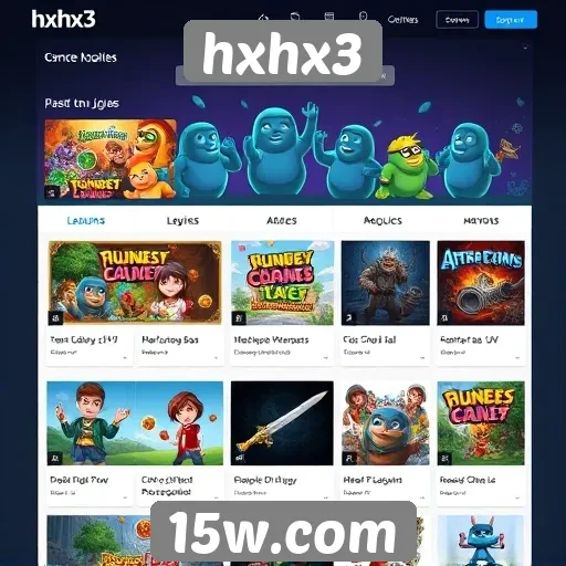 Avaliação das características do site de jogos hxhx3